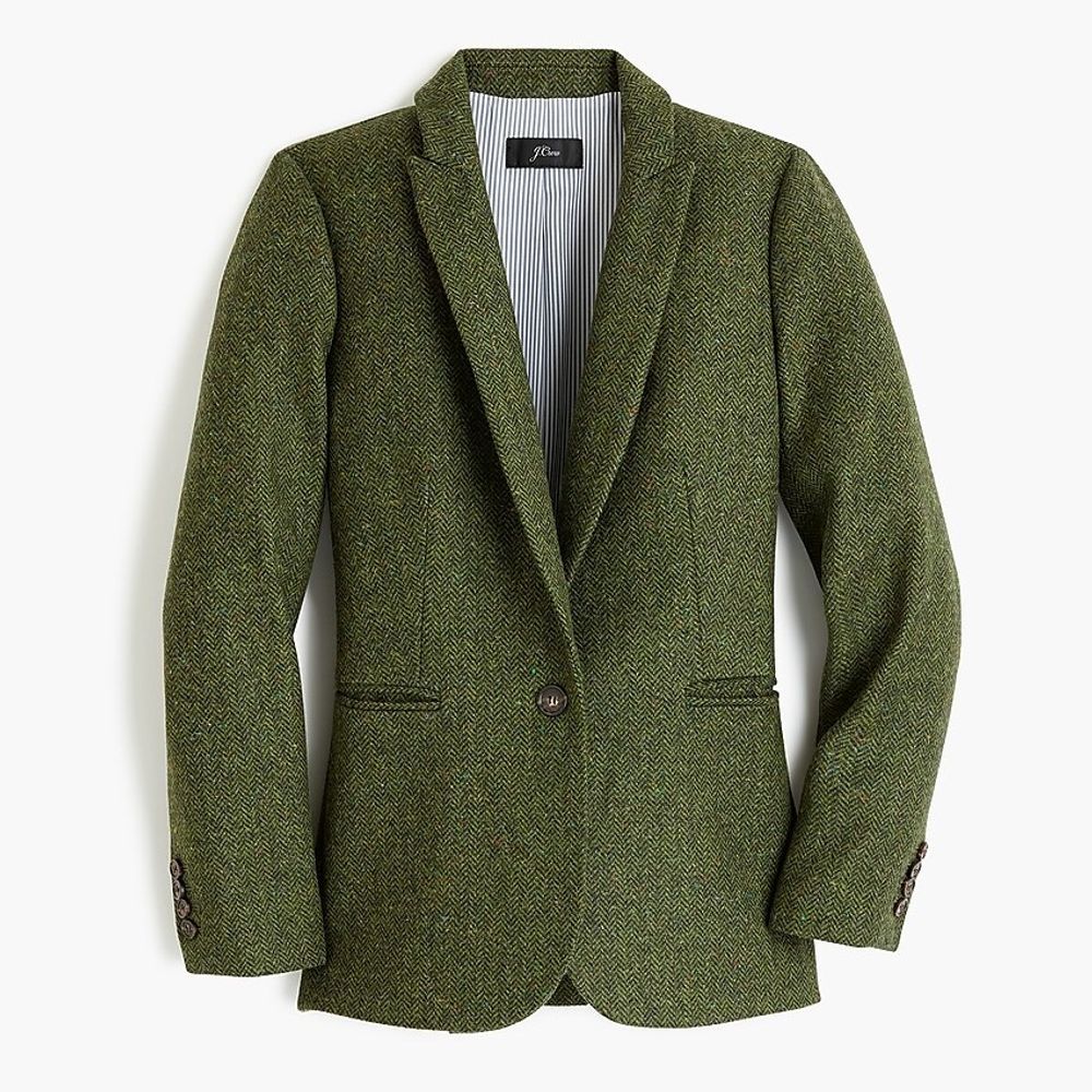 J Crew 6P Parke Blazer in English Wool Green